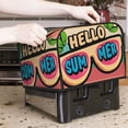 thumbnail image 6 of KLL Hello Summer Print 4 Slice Toaster Dust Covers Kitchen Small Appliance Cover with 2 Pockets,Can hold Jam Spreader Knife & Toaster Tongs (12.4 x 10.6 x 8.2), 6 of 6