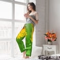 thumbnail image 5 of Cauagu Bees Pollinates A Yellow Dandelion Pajama Pants for Women Loose Fit Wide Leg Trouser Pants Casual Elastic Waist Drawstring Lounge Pants, 5 of 6