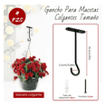 thumbnail image 2 of Ganchos Para Plantas De 6 Pulgadas Paquete De 4 Ganchos Xtellar Negro, 2 of 4