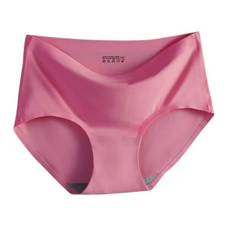 

Womens Seamless Briefs Cool Silk Panties Thin Underwear