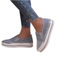 thumbnail image 4 of Zapatos de mujer, punta redonda, moda, diamantes de imitación, fondo plano y fondo grueso, zapatos informales con Pedal Wmkox8yii FOPL1625, 4 of 7
