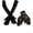 Black, variant on Women's Lace Gloves & Satin Opera Gloves Set, Floral Lace & 20.4" Long Satin,Formal Wedding Prom Gift