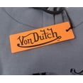 thumbnail image 3 of Von Dutch Unisex Hoodie Embroidered Cheetah Logo Fleece Pullover Sweatshirt (Large, Dirty Blue), 3 of 5