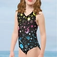 thumbnail image 6 of SEANATIVE Hippie Kids Swimsuits Girls Size 7-8 Years Soft Star Moon One Piece Sleeveless Leotards Quick Dry Beach Kids Girls Swimsuit Tankini, 6 of 7