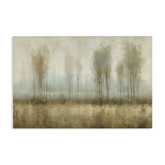 Stupell Industries Muted Forest View Landscape & Nature Painting Wrapped Canvas Art Print Wall Art, 24 x 16