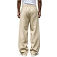 thumbnail image 6 of Mens Sweatpants with Pockets Loose Casual Barrel Sweat Pants,Drawstring Elastic Waist Curved Seam Wide Leg Athletic Pants for Running, 6 of 6