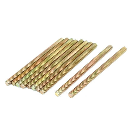 Bronze Threaded Rod - Uxcell M8x100mm 1.25mm Pitch Metal Male Threaded All Thread Rod Bar Stud Bronze Tone (10-pack)
