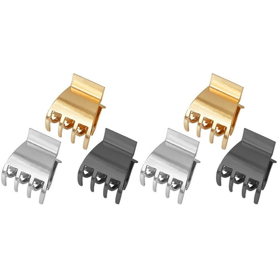MLINS 6 pcs  Claw Clips Small Metal Hair Clips Girls Hair Catch Hair Claw Clips for Thin Hair