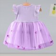 thumbnail image 4 of NIEWTR Baby Girl Tulle Swing Dress Sleeveless Summer Casual Toddler Birthday Party Outfits(Purple,18-24 Months), 4 of 5