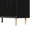 thumbnail image 5 of Harper & Bright Designs Modern Elegant 3 Door Sideboard with Adjustable Shelves, Buffet Cabinet for Dining Room Living Room Hallway, Black, 5 of 12