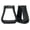 Black, variant on Chestnut Tough1 Royal King Oversized Western Leather Stirrup 3 Neck Tread