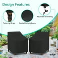 thumbnail image 5 of Adiqo Patio Swivel Lounge Chair Covers Waterproof, 2 Pack Outdoor Rocking Chair Covers for Patio Lawn Garden Wicker Furniture, 34"W x 37"D x 36"H, Black, 5 of 7