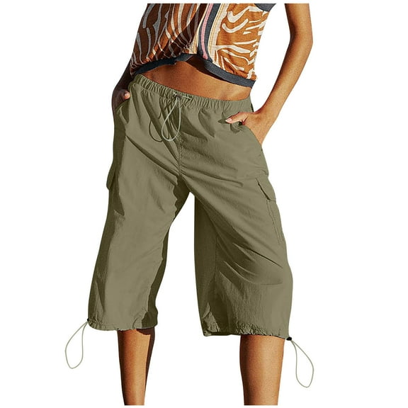 Linen Shorts for Women 2025 Summer Cotton Linen Bermuda Shorts Drawstring Waist Knee Length Beach Shorts with Pockets