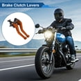thumbnail image 2 of Palancas de freno y embrague cortas únicas para Kawasaki ZX6R/ZX636R/ZX6RR 2000-2004, palanca de freno ajustable de aleación de aluminio naranja 1 par, 2 of 7