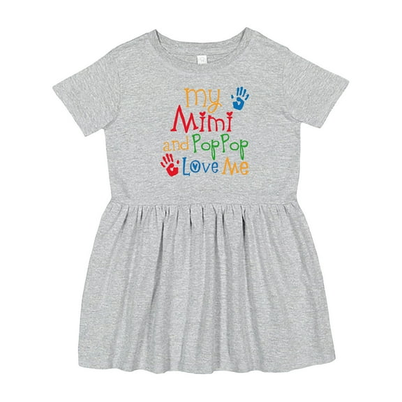 Inktastic Mimi and Poppop Love Me Girls Toddler Dress