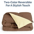 thumbnail image 7 of CGK Linens Premium Reversible Down Alternative Comforter - King Size All-Season Fluffy & Cozy Duvet Insert, Brown/Beige, 7 of 7