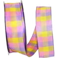 thumbnail image 1 of Bright Plaid 4 Value Wired Edge Ribbon, 1-1/2 Inch X 50 Yards, Combo # C, 1 of 1