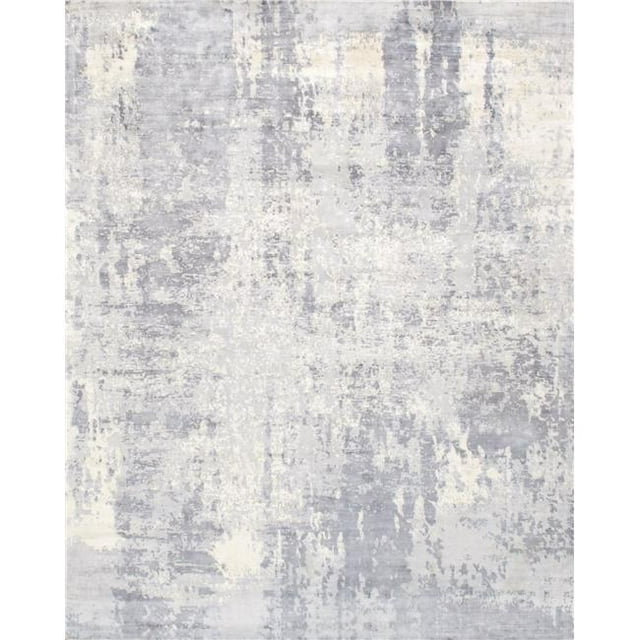Pasargad Home PSH-25 8x10 7 ft. 9 in. x 9 ft. 9 in. Mirage Collection Hand-Loomed Rectangle Silk Area Rug, Grey