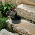 thumbnail image 4 of Outdoor Water Fountain Statue Set Funny Animal Resin Decor with LED Lights for Garden Yard Patio Bird Owl Rooster Figurine Hand Painted, 4 of 9