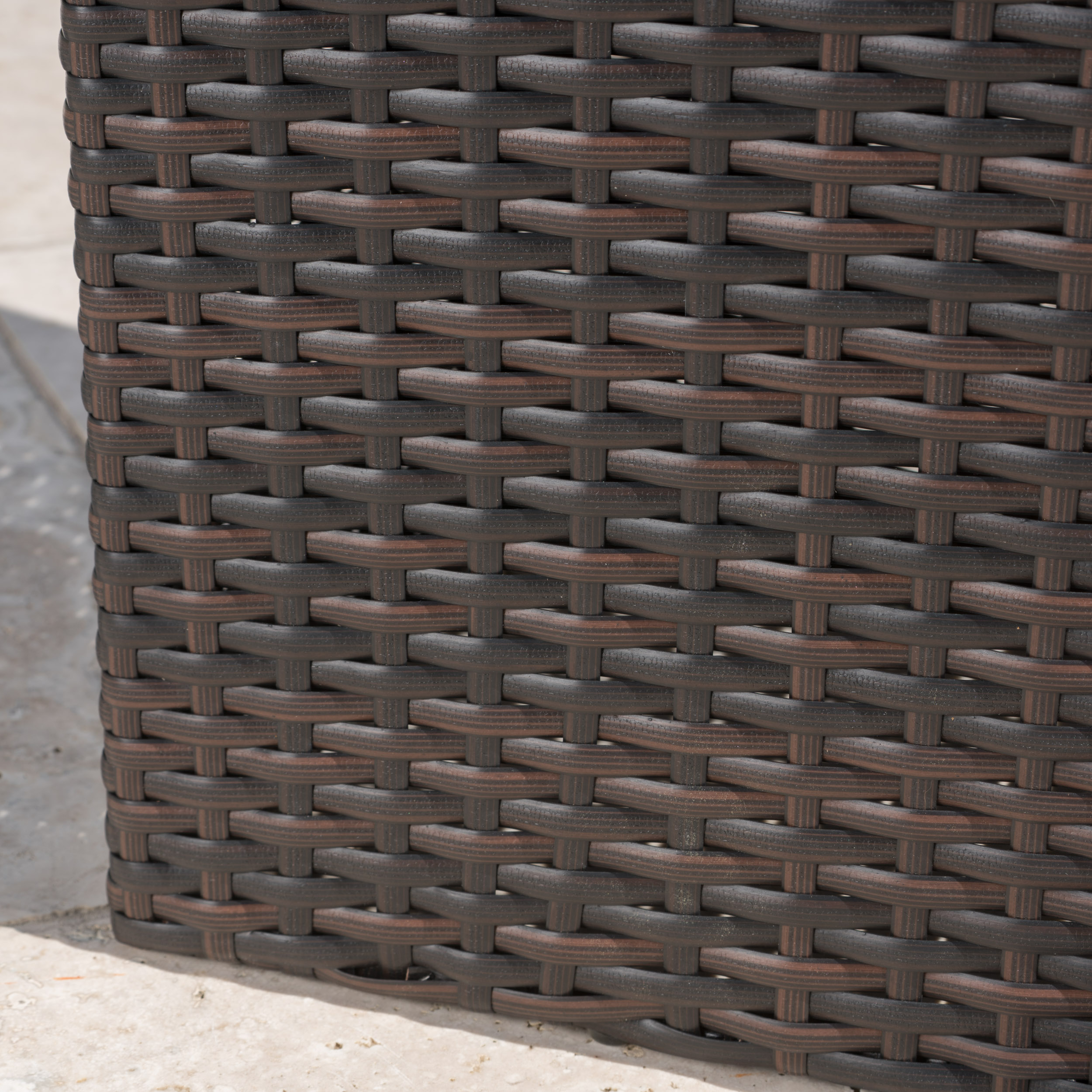 Palmetto Outdoor Wicker Flower Pots, Set of 2, Multibrown