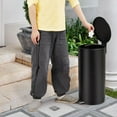 thumbnail image 5 of Ataucjin 8 Gallon Round Trash Can with Soft-Close Lid and Foot Pedal, Compact Kitchen Trash Can with Removable Liner Bucket, Stainless Steel Garbage Bin for Office, Bedroom, 5 of 6