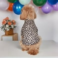 thumbnail image 6 of Leopard Print Dog Blouse For Small Medium Dogs, All Seasons Warm Windproof Pet Apparel, Material With Sizes Xs To L, 6 of 8