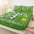 thumbnail image 4 of Erosebridal Letter T Monogrammed Full Size Sheets,Ball Sport Game Football Lover Bed Sheets For Kids Boys 4-Piece, 4 of 6