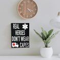 thumbnail image 6 of JennyGems EMT Gifts, Paramedic Gifts, Real Heroes Don't Wear Capes Sign, First Responder, EMT Graduation Gift, EMS Sign, Made in USA, 6 of 12
