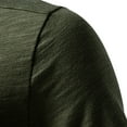 thumbnail image 4 of WREESH Men's Casual Solid Color Three Button Pullover, Short Sleeve T-Shirt Top with a Classic Fit Olive Green, 4 of 9