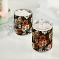 thumbnail image 2 of Yayeee 2 Pack Qtip Holder Bathroom Cotton Swab Canister with Lid Clear Dispenser Set, Black Plaid Floral, 2 of 6