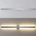 thumbnail image 6 of JONATHAN Y Vara 49.5" Modern Minimalist Indoor/Outdoor Metal 350-Degree Rotate Dimmable Integrated Linear LED Wall Sconce, Silver, 6 of 10