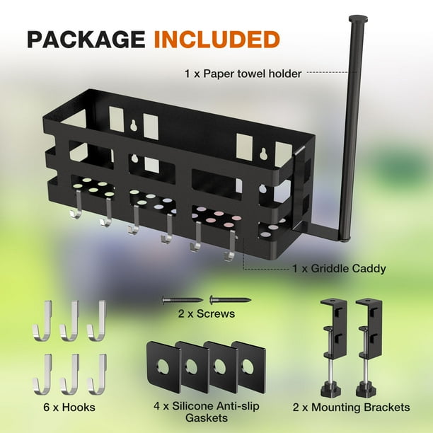 Griddle Caddy for Blackstone Griddle Accessories Storage, Space Saving Grill Accessories Holder