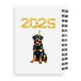 thumbnail image 2 of Happy New Year Rottweiler Welcome 2025 Balloon Firework Party Spiral Bound Journal Rottie Dog Lover Gifts Idea 5x7in Spiral Notebook - 01014, 2 of 5