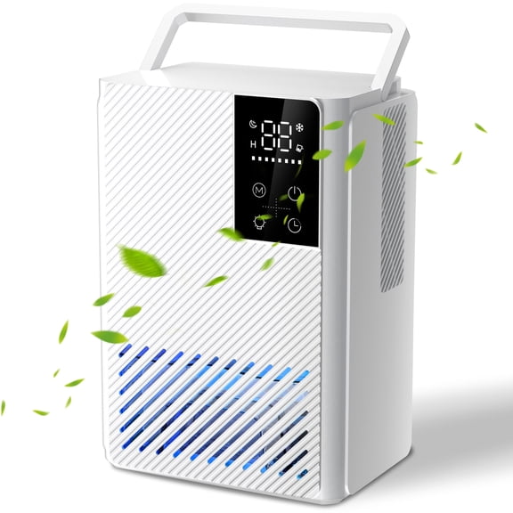 KISSAIR Dehumidifier for Home, 67oz Large Tank, Quiet Sleep Mode, 24H Timer, Auto Shut Off, 7 Color LED Light for Bedroom Bathroom Basement