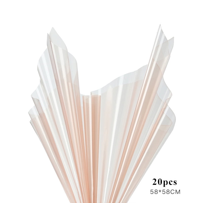 20Pcs 58*58cm Plastic Paper Wrapping Paper Gift Flower Packing Paper Decor