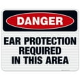 thumbnail image 1 of Danger Ear Protection Required In This Area Sign, OSHA Danger Sign, 24x30 Reflective Aluminum EGP, 1 of 1
