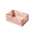 thumbnail image 2 of JilgTeok Collapsible Plastic Storage Baskets Desktop Snack Stationery Sorting Box Cosmetics and Miscellaneous Basket Folding Fruit Storage Basket for Home Kitchen Classroom and Office Bathroom S, 2 of 6