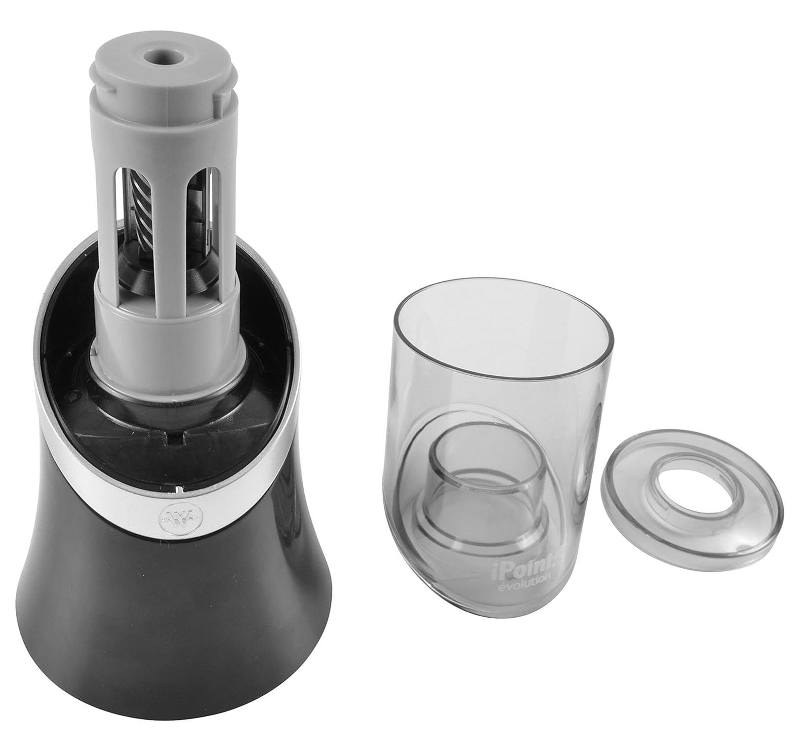 14888 iPoint Evolution Electric Pencil Sharpener, Black and Silver