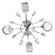 thumbnail image 1 of Reloj de cocina moderno 3D creativo de acero inoxidable para cocina y restaurante. Plateado, 1 of 9