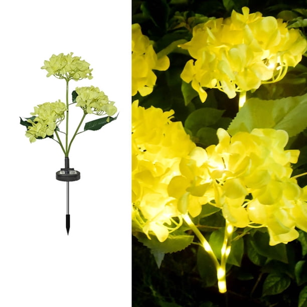 Hot6sl Ofertas Del Día Las Flores de Hortensias En 3 Cabezas Energía Solar Alimentaria, El Entorno Natural Del Huerto En El Jardín.