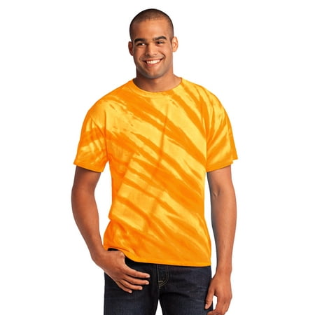 Charlie Sheen T-shirt Tiger - Port & Company PC148 Tshirt Men's Essential Tiger Stripe Tie-Dye Tee