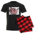 thumbnail image 6 of CafePress - Cute Cartoon Pig Men's Light Pajamas - Men's Dark Loose Fit Cotton Pajama Set, 6 of 7
