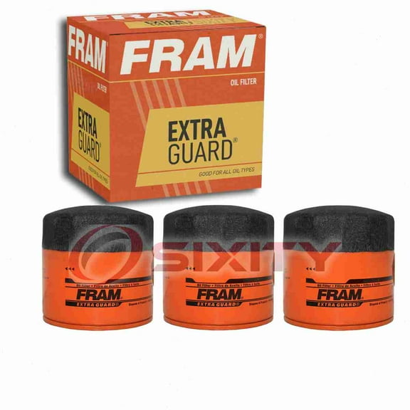 3 pc FRAM PH16 Extra Guard Engine Oil Filters for 1036MP 19210337 21036MP 4667755 L50034 PF52F V4011BP Oil Change Lubricant Filters Fits select: 1994-2008 DODGE RAM 1500