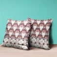 thumbnail image 3 of Lotus Indoor/Outdoor Pillow with Removable Cover in Red White26x26, 3 of 4