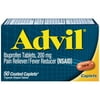 Advil Coated Caplets Pain Reliever and Fever Reducer, Ibuprofen 200Mg, 50 Count, Fast-Acting Formula for Headache Relief, Toothache Pain Relief and Arthritis Pain Relief