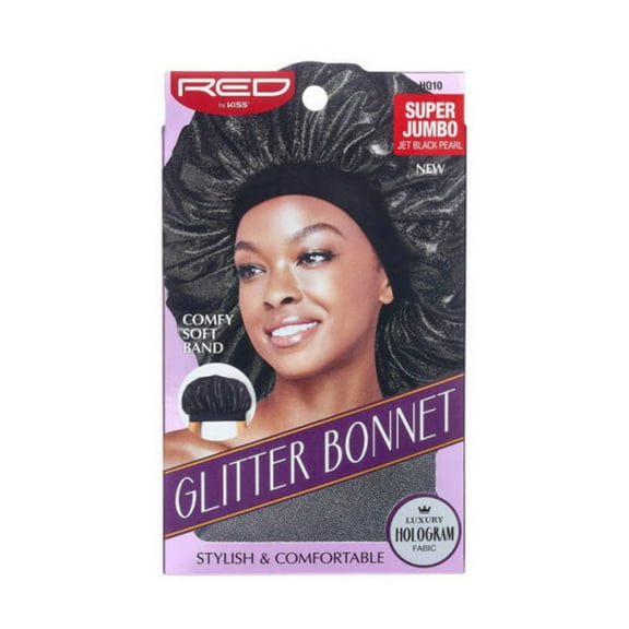 KISS - RED GLITTER BONNET SJ JET BLACK PEARL
