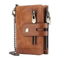 thumbnail image 2 of Mens Wallet Cowhide Leather Wallet Credit Card Holder RFID Bifold Brown, 2 of 8