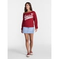 thumbnail image 2 of No Boundaries Off the Shoulder Sweatshirt with Long Sleeves, Midweight, Women’s XXS-4X, 2 of 5