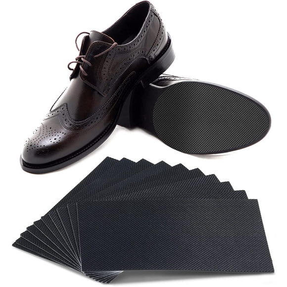 Premium 10 Pcs Shoe Sole Protector 3.1 x 5.1 Inches Adhesive Shoe Grip Pads Anti Skid Trainers Treads Boots Grips on Bottom of Shoes for Men Women Black ensuring long - lasting use