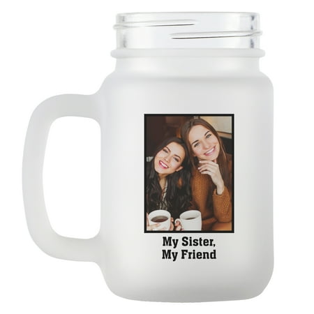 - Personalized Photo Message Frosted Mason Jar - Available in 4 Colors